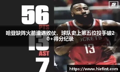 哈登缺阵火箭遭遇败仗，球队史上第五位投手破20+得分纪录